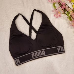 Puma black padded sports bra